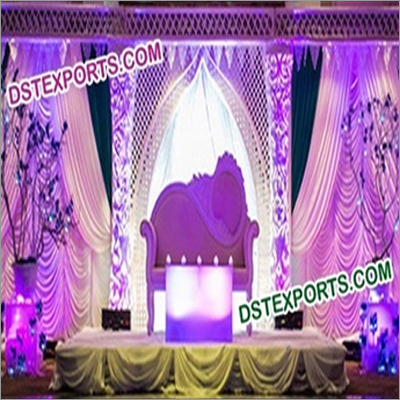 Latest Indian Wedding Flower Pillar Stage