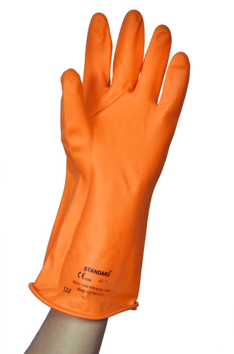Gloves Latex Orange Grip