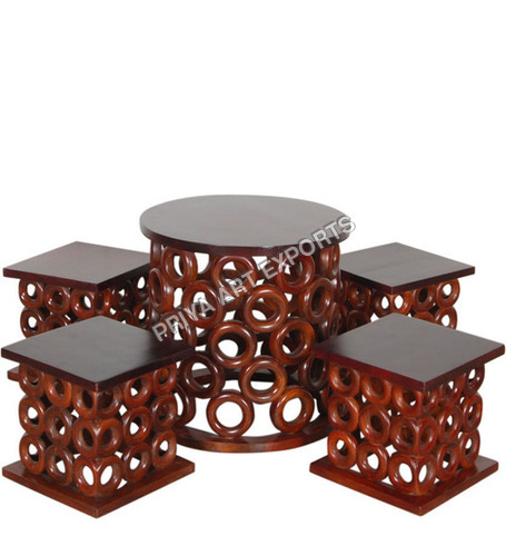 coffee table set in dual tone finish