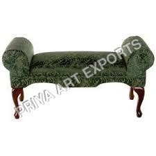Wooden Bench - Wood Velvet Upholstery, Green | Durable, Comfortable, Stylish, Elegant, Space-Saving