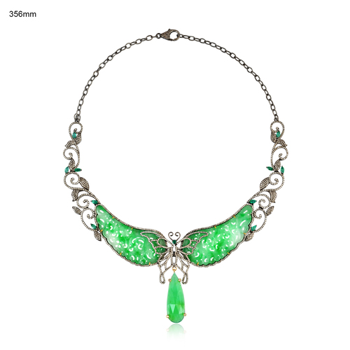 Beautiful Jade Carved Necklace
