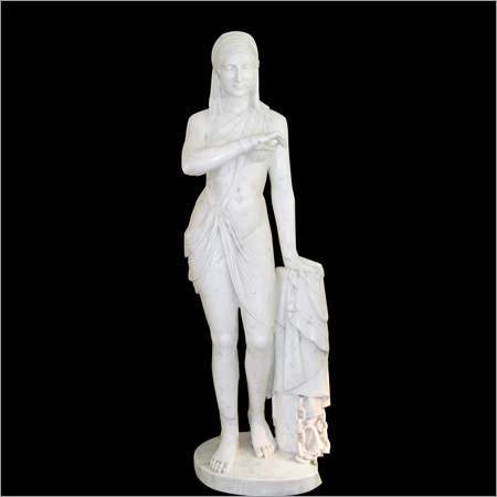 Woman White Marble Statue - Elegant Design | Art & Collectible, Business Gift, Garden Decoration, Home and Wedding Decor, Perfect for Parks