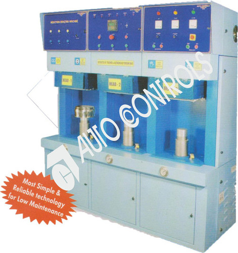 Three head induction brazing machine. Three head induction brazing machine.