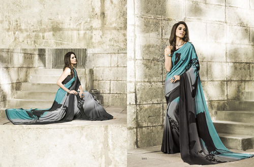 Inwrought Multi Color Crepe Saree