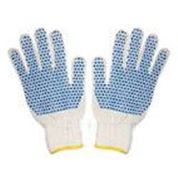 Dotted Cotton Knitted Hand Gloves