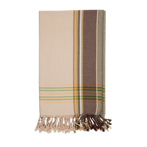 Kikoy 210 F Cream - Cotton, 150x200cm, Cream | Soft Texture, Durable Fabric, Stylish Design, Fringe