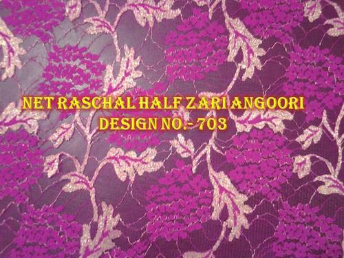 Raschal Net Half Zari Angoori