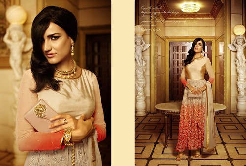 Perfect Light Orange Georgette Palazzo Churidar Suit