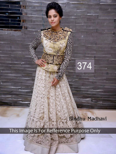 Bindu Madhavi White Georgette Lehenga Choli