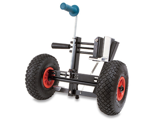 Clamping support with wheels