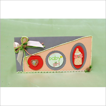 Baby Envelope 19 - Cardstock 5x7 Inches Peach, Elegant Design, Durable Material, Embellished Finish