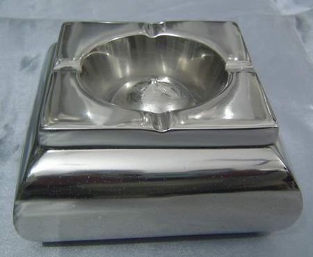 Ash Tray - Stainless Steel, 10x10x5 cm, Silver | Durable Material, Easy Cleaning, Stylish Design