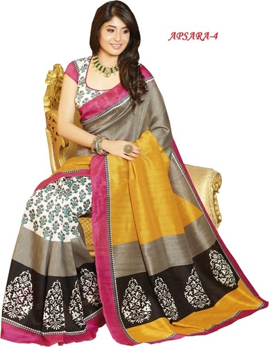 Bhagalpuri Silk Printed Saree