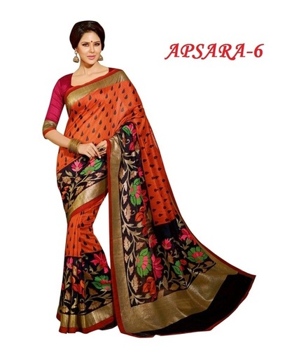Bhagalpuri Silk Printed Saree