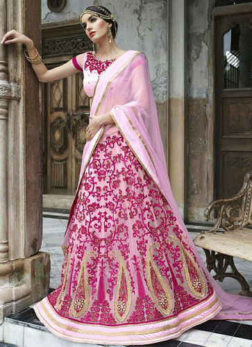 Civility Pink Net Lehenga Choli