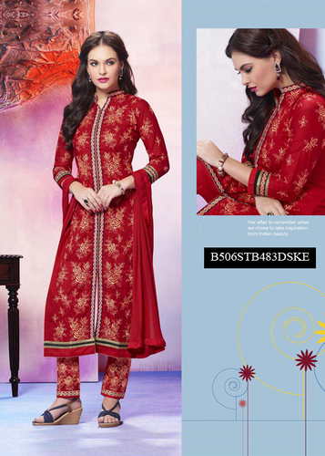 Simple Cotton Embroidery Suit