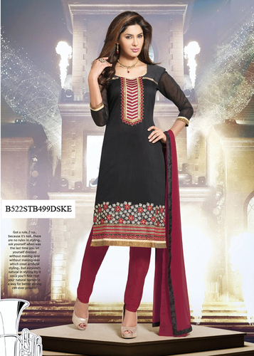 Exclusive Designer Suit - Jacquard Weaving Banaras Black Color 3/4th Sleeve Casual Wear | Elegant Design Fine Embroidery Stylish Look Comfortable Fit