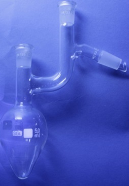 Flask Vigreux Claisen Type - Borosilicate Glass, 100ml, B14 Socket, Distillation Setup, Vigreux Column, Claisen Adapter