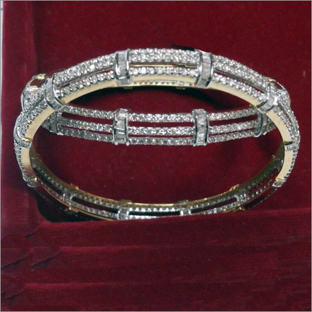 Diamond Bangles - Diamond Gold Pave VS1-VVS2 Clarity G-H Color Elegant Sparkling Design