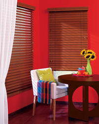 Chalet Wood Blinds Dining Room - Wood, Variable Dimensions, Brown, Cord Control | Elegant Design, Easy Install, Light Control, Privacy Screen