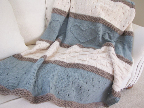 Hand Knitted Woolen Throw