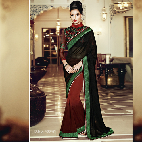 Black Designer Saree