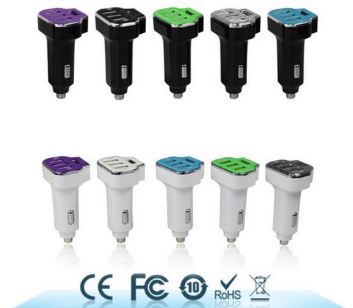 3.4A 4-Port USB Car Charger with Smart Identification Technology