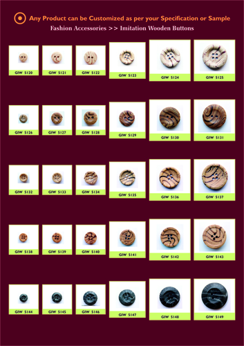 Imitation Wooden Buttons