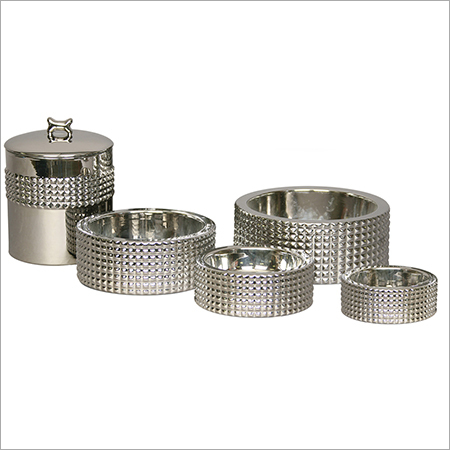 Nickel Plated Dog Bowl