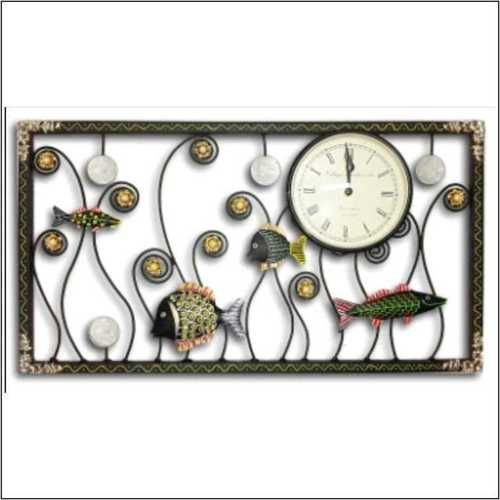 Rectangle Clock Fish Design