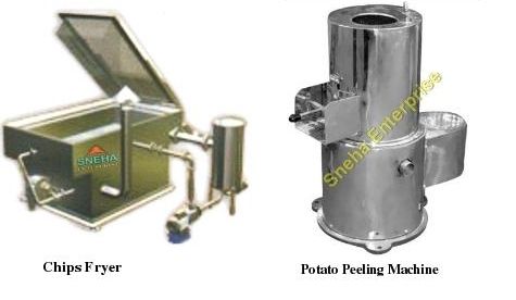 Chip Fryer and Potato Peeling Machine