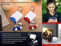 Folding Earphone with Keychain & Mobile Stand