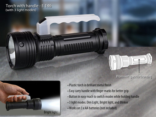 Torch with handle (3 light modes By NEWGENN INDIA