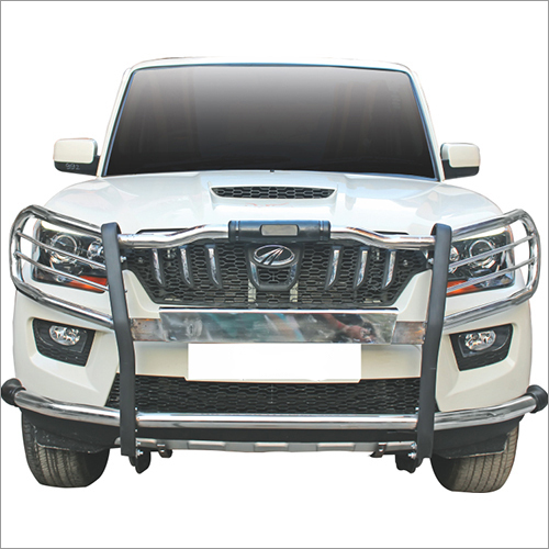 Scorpio Front Bumper Guard - Stainless Steel, 120x60x20 cm | Corrosion Proof, Durable Material, Easy Fitting, Robust Protection, Stylish Design