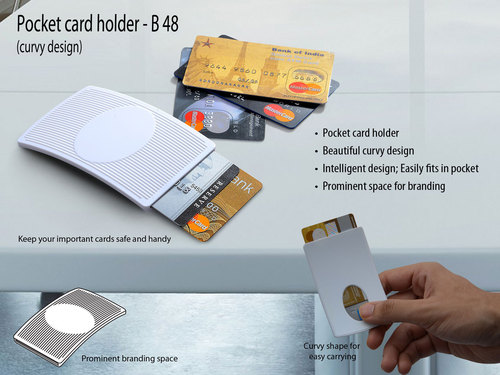 Pocket card holder (curvy design)