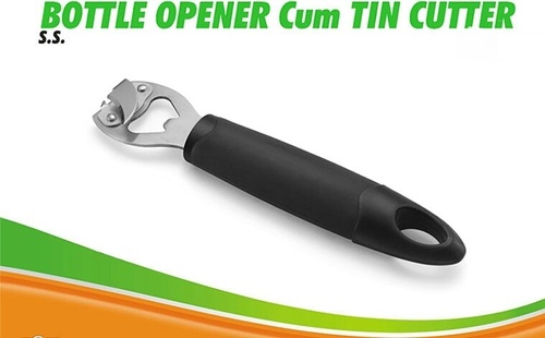 S S BOTTLE OPENER cum TIN CUTTER WITH SOFT GRIP 