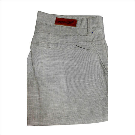 Grey Mens Cotton Trousers