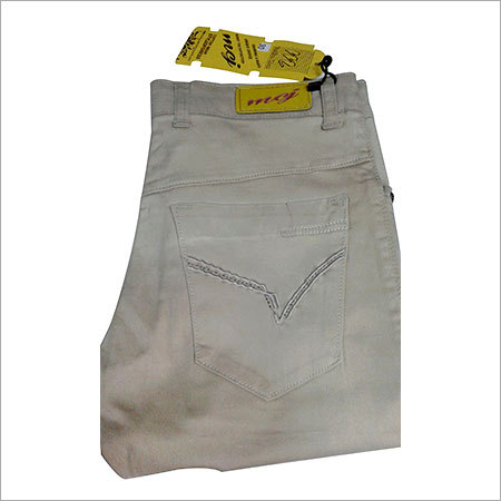 Grey Ladies Cotton Trousers