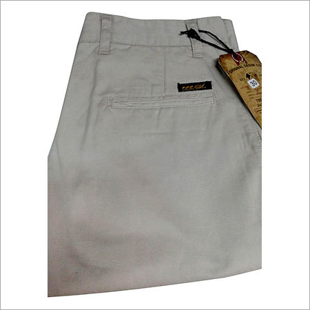 Grey Designer Cotton Trousers