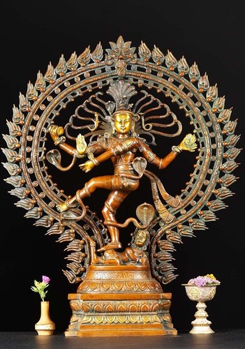 Oval Arch Brass Nataraja Statue