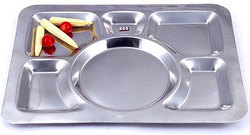 Silver Stainless Steel Mess Tray