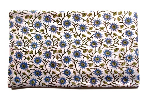 Geometrical Flowery Cotton Fabric Print