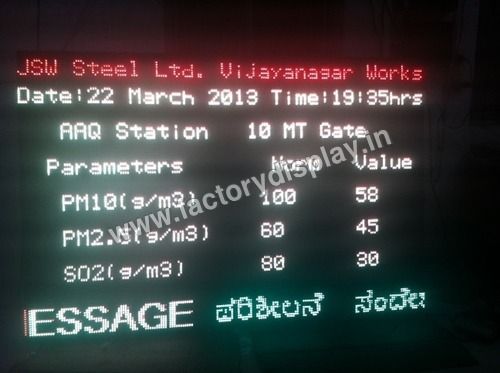 LED POLLUTION DISPLAY BOARD