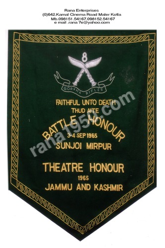 GORKHA GR REGT FLAG BANEER ZARI