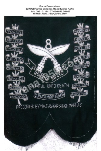 GORKHA GR REGT FLAG BANEER ZARI CREST