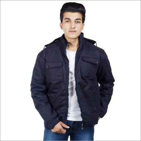 Mens Fashion Jackets - Cotton Blend, S-XXL, Navy Blue | Water Resistant, Durable Fabric, Multiple Pockets, Warm Lining