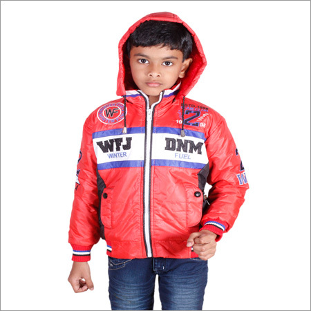Kids Jacket - Polyester, Multiple Sizes, Red | Water Resistant, Warm Lining, Hooded, Zipper Closure, Durable, Comfortable Fit