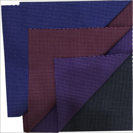 Polyester Cotton Check Shirting Fabric