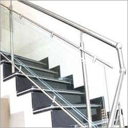 Glass Stair Railing By GAYATRI ROLLING SHUTTER & FABRICATION