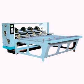 Combined roatory cressing sloting and slitting machine